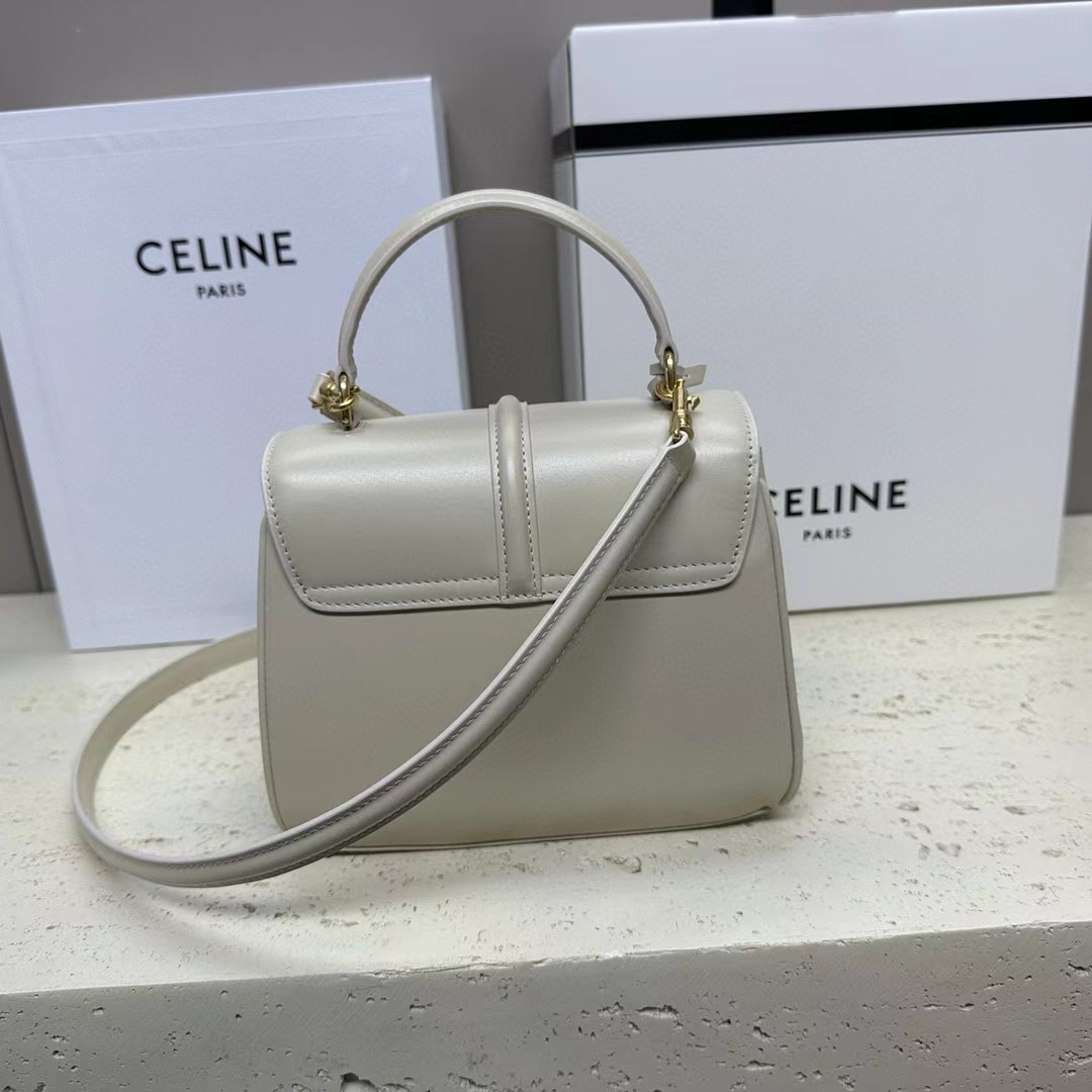 Celine Small 16 Bag In Satinated Calfskin  (17.5-14-7cm) - DopestKickz