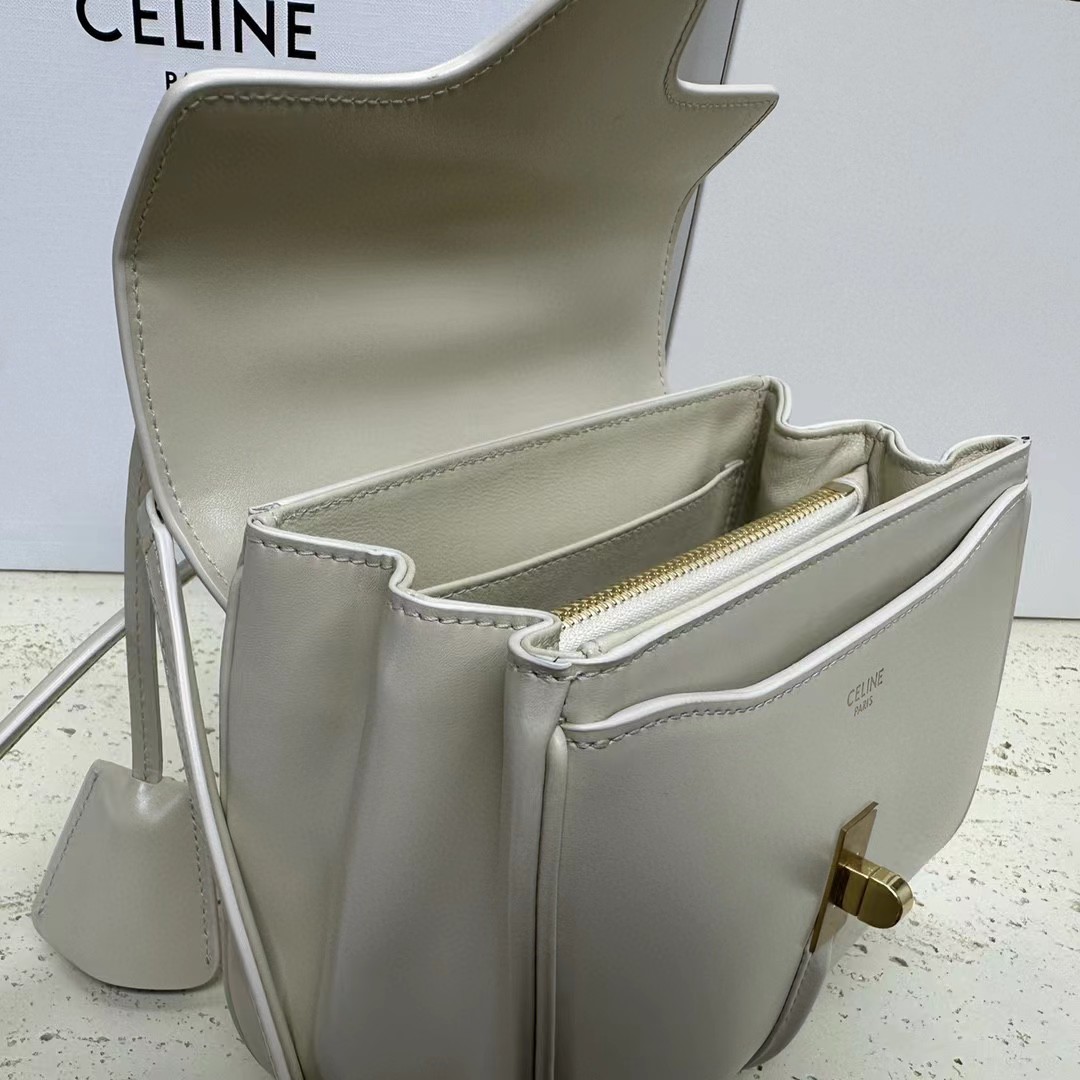 Celine Small 16 Bag In Satinated Calfskin  (17.5-14-7cm) - DopestKickz
