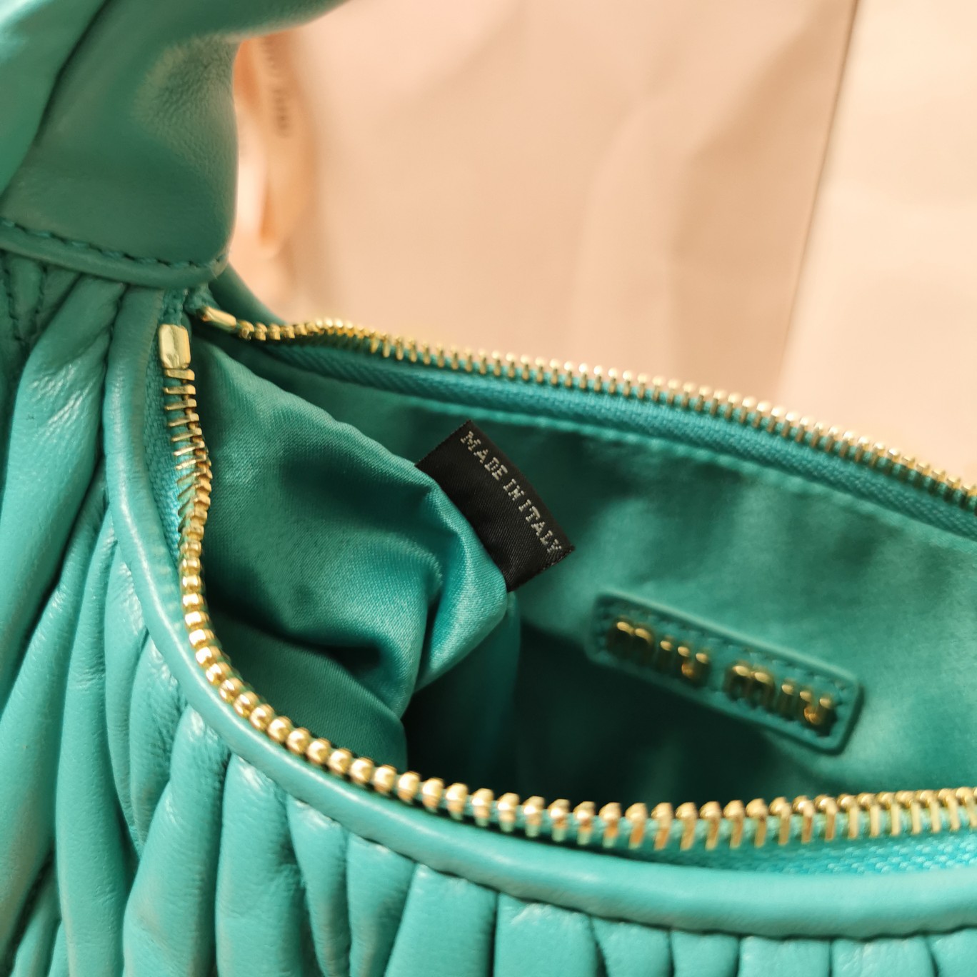 Miu Miu Wander Matelassé Nappa Leather Hobo Bag (23X13X7cm) - DopestKickz