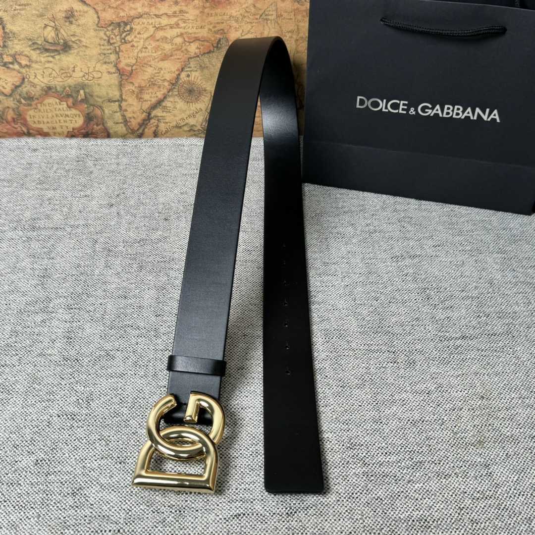 Dolce & Gabbana DG Logo-buckle Leather Belt   40mm - DopestKickz