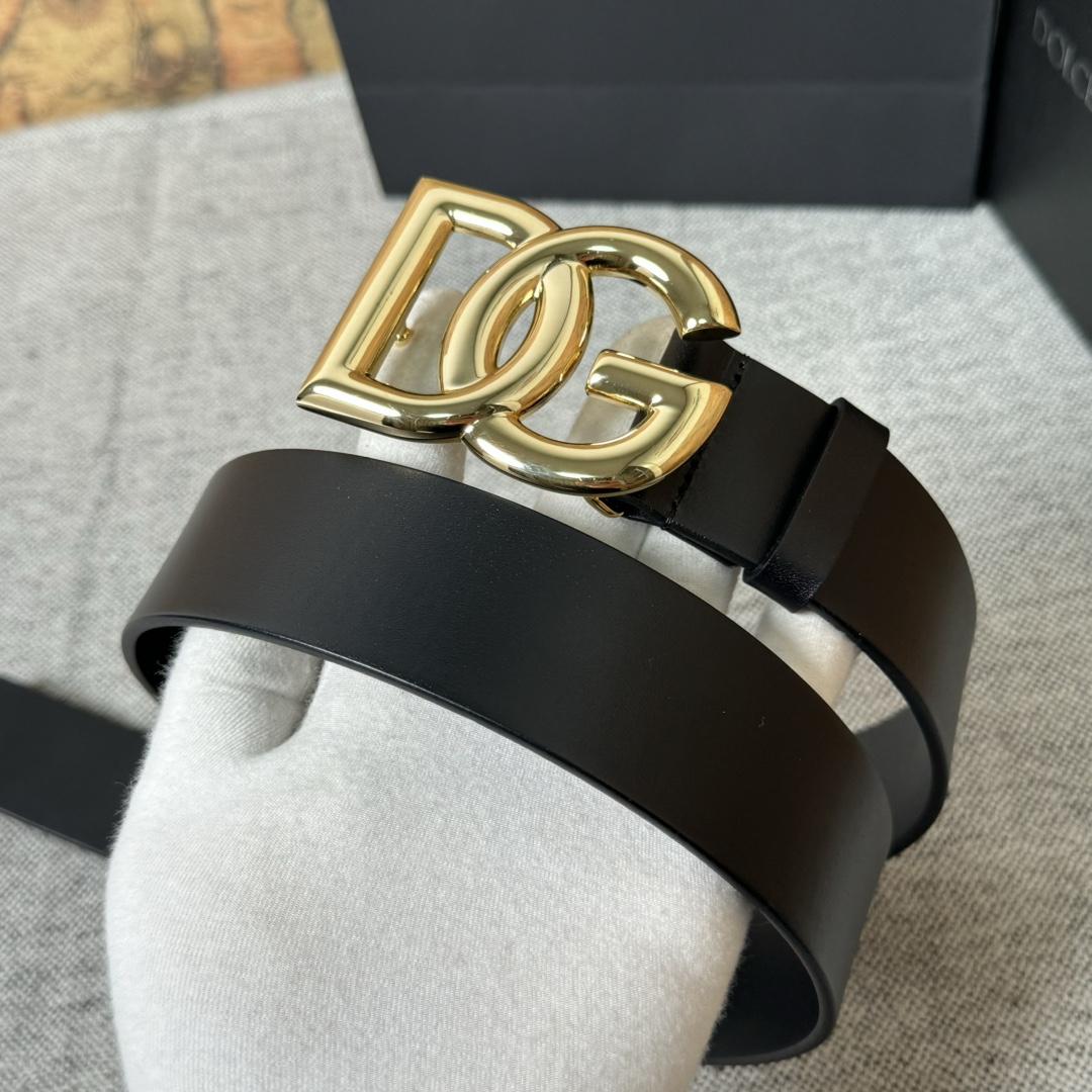 Dolce & Gabbana DG Logo-buckle Leather Belt   40mm - DopestKickz