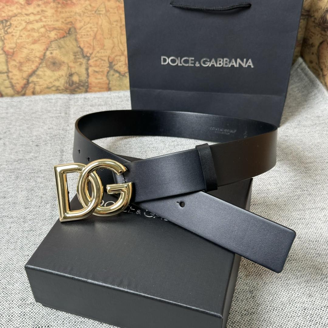 Dolce & Gabbana DG Logo-buckle Leather Belt   40mm - DopestKickz
