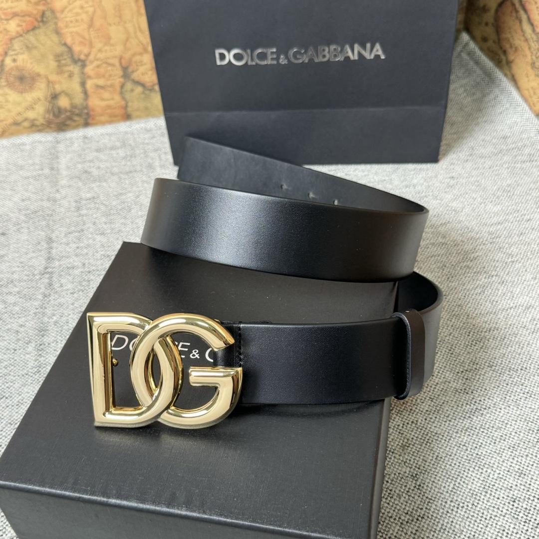 Dolce & Gabbana DG Logo-buckle Leather Belt   40mm - DopestKickz