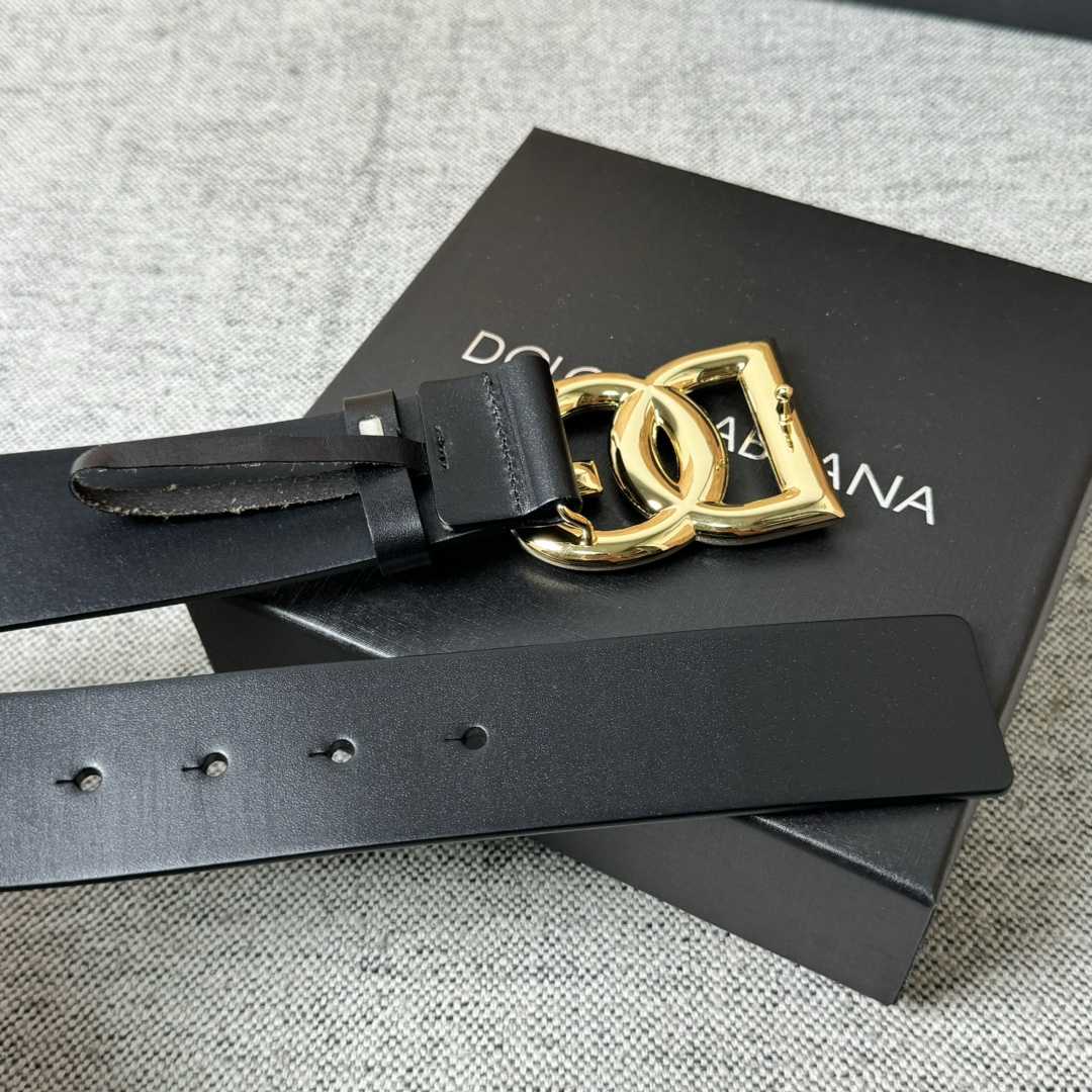 Dolce & Gabbana DG Logo-buckle Leather Belt   40mm - DopestKickz