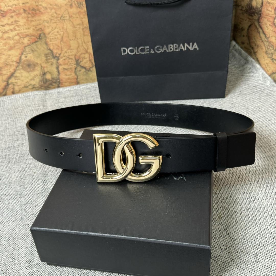 Dolce & Gabbana DG Logo-buckle Leather Belt   40mm - DopestKickz