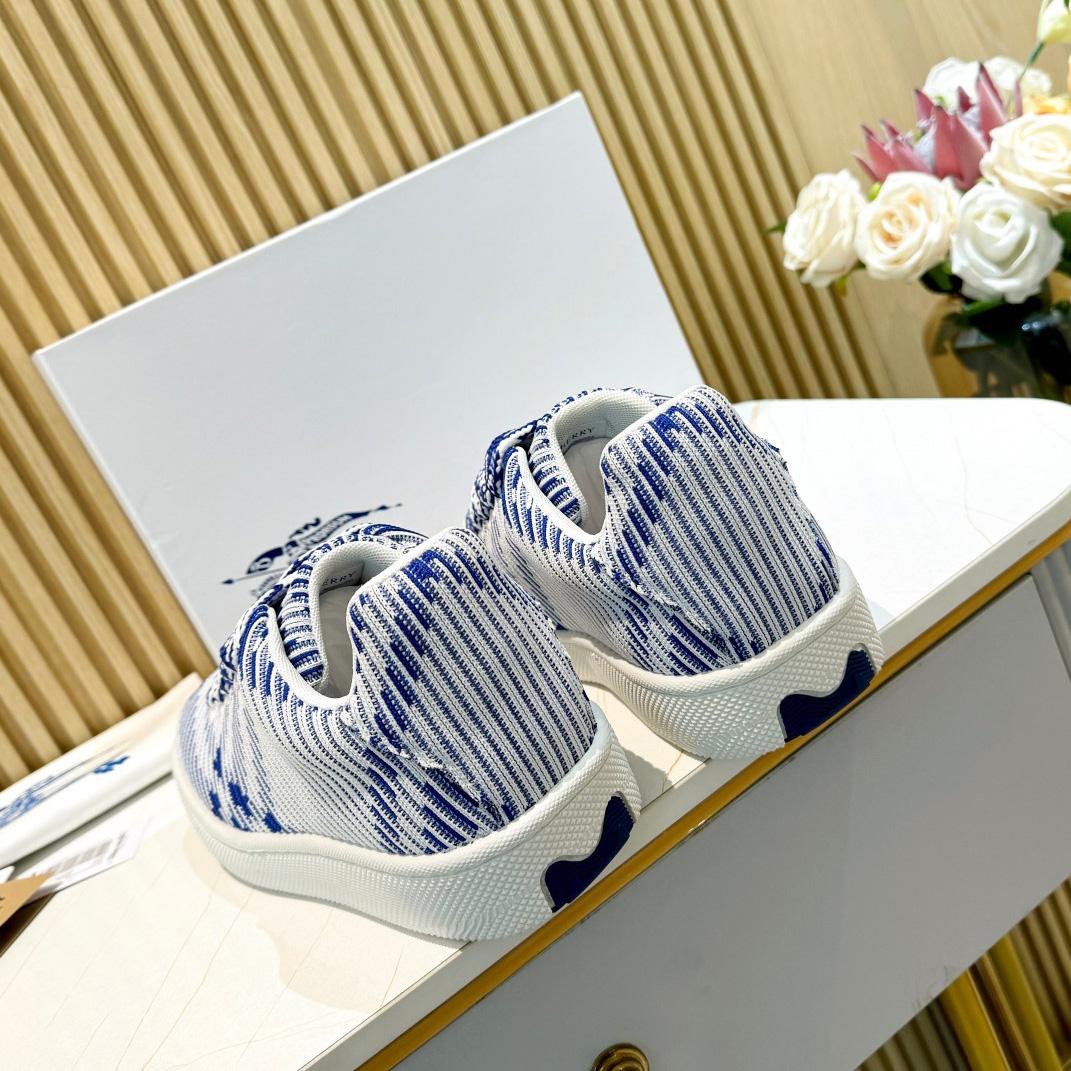 Burberry Check Knit Box Sneakers - DopestKickz