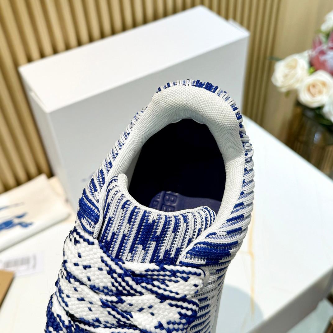 Burberry Check Knit Box Sneakers - DopestKickz