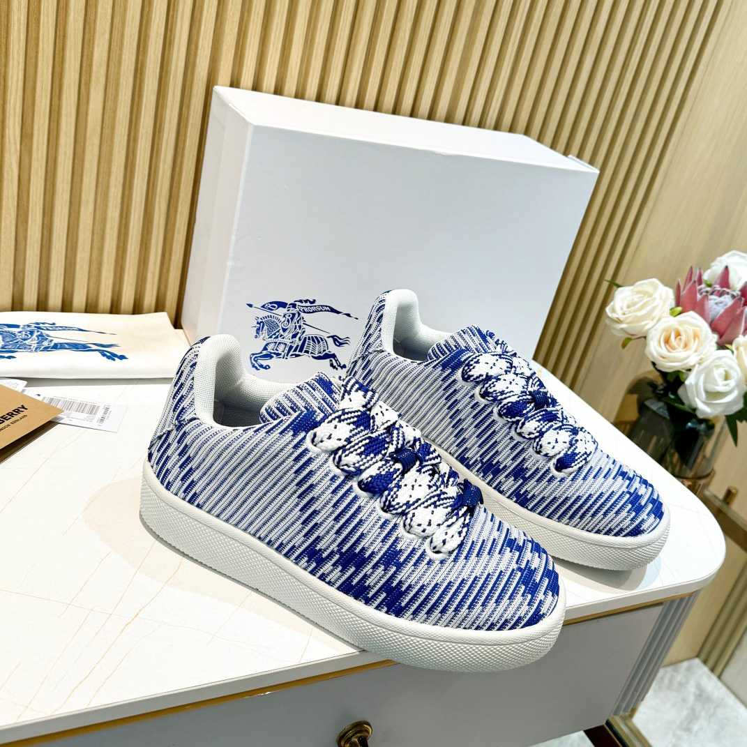 Burberry Check Knit Box Sneakers - DopestKickz