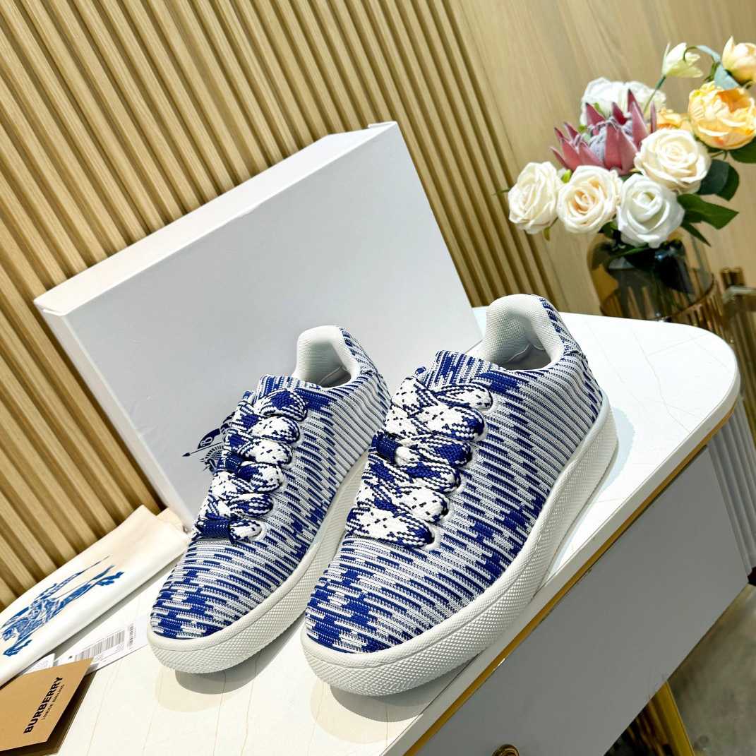 Burberry Check Knit Box Sneakers - DopestKickz