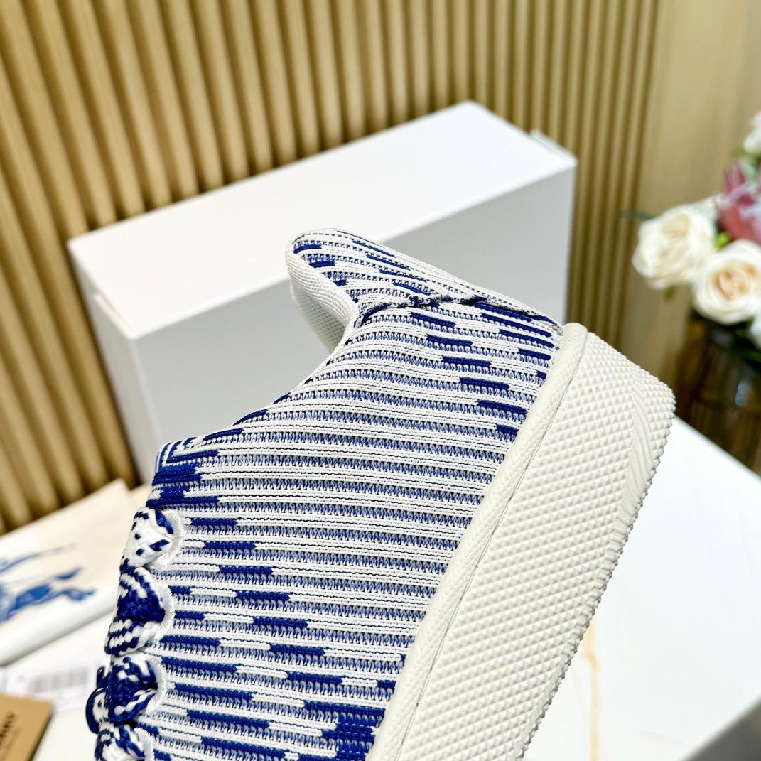 Burberry Check Knit Box Sneakers - DopestKickz