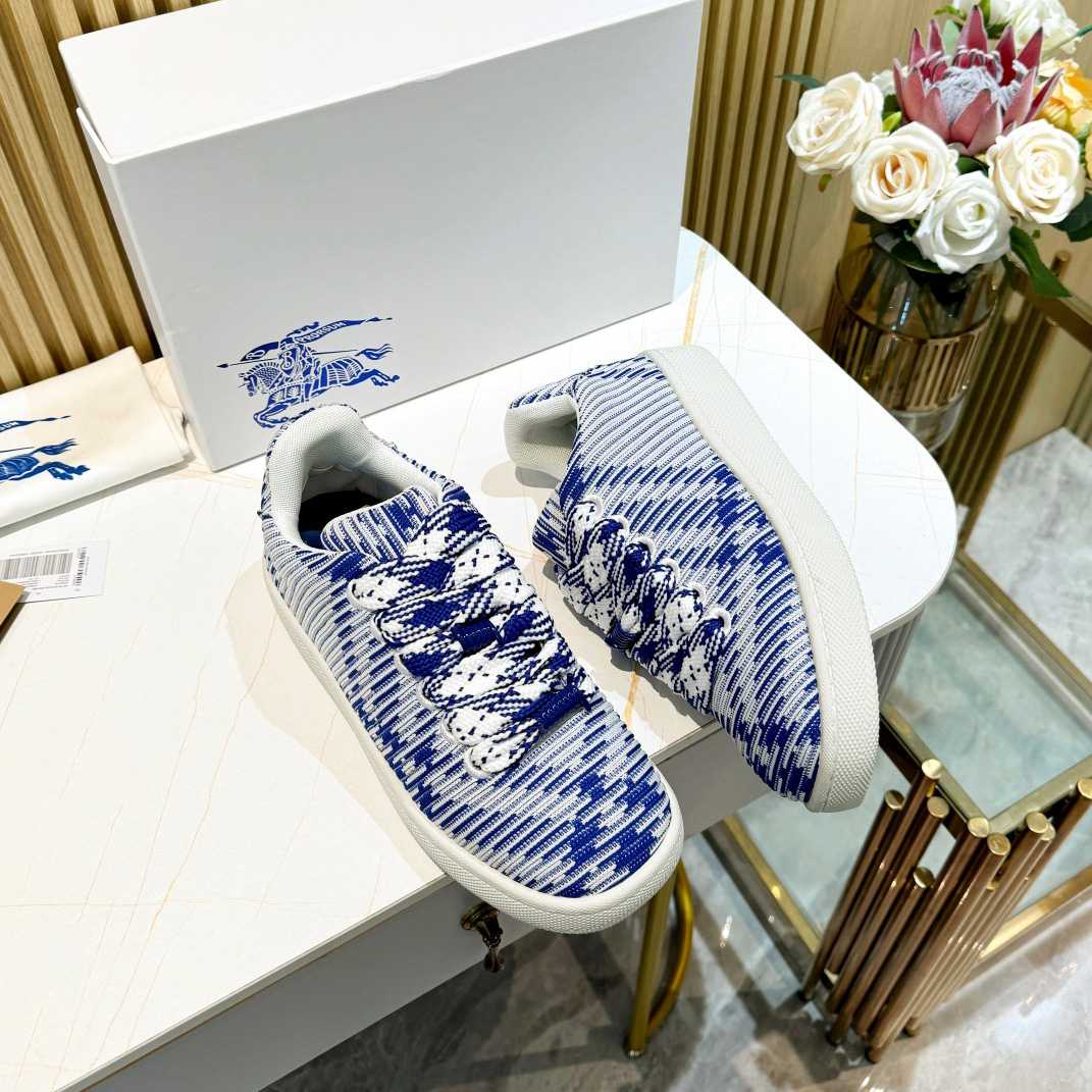 Burberry Check Knit Box Sneakers - DopestKickz
