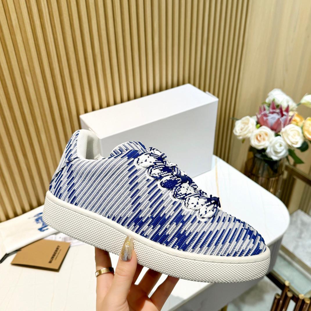 Burberry Check Knit Box Sneakers - DopestKickz