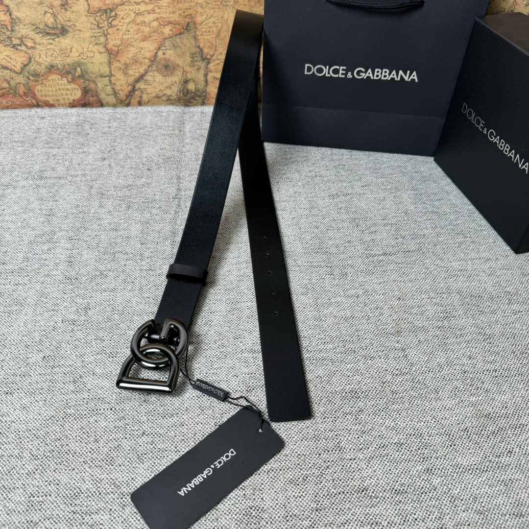 Dolce & Gabbana DG Logo-buckle Leather Belt   35mm - DopestKickz