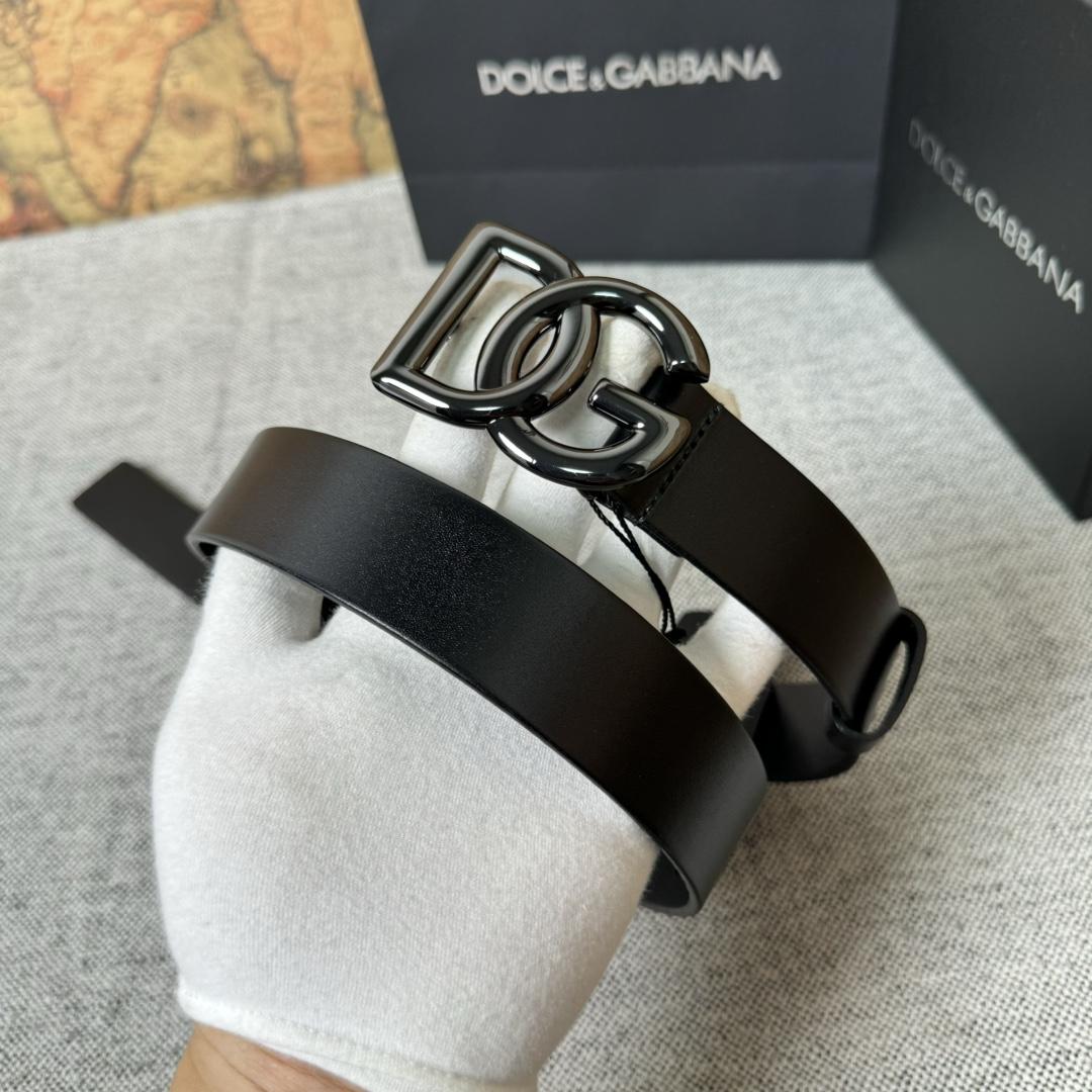 Dolce & Gabbana DG Logo-buckle Leather Belt   35mm - DopestKickz
