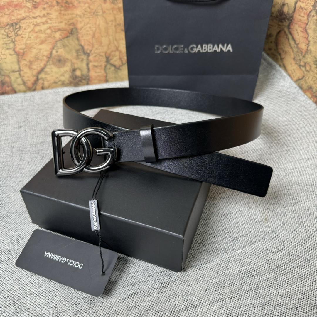 Dolce & Gabbana DG Logo-buckle Leather Belt   35mm - DopestKickz