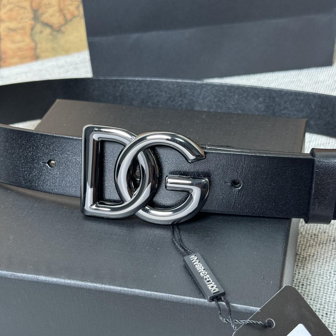 Dolce & Gabbana DG Logo-buckle Leather Belt   35mm - DopestKickz