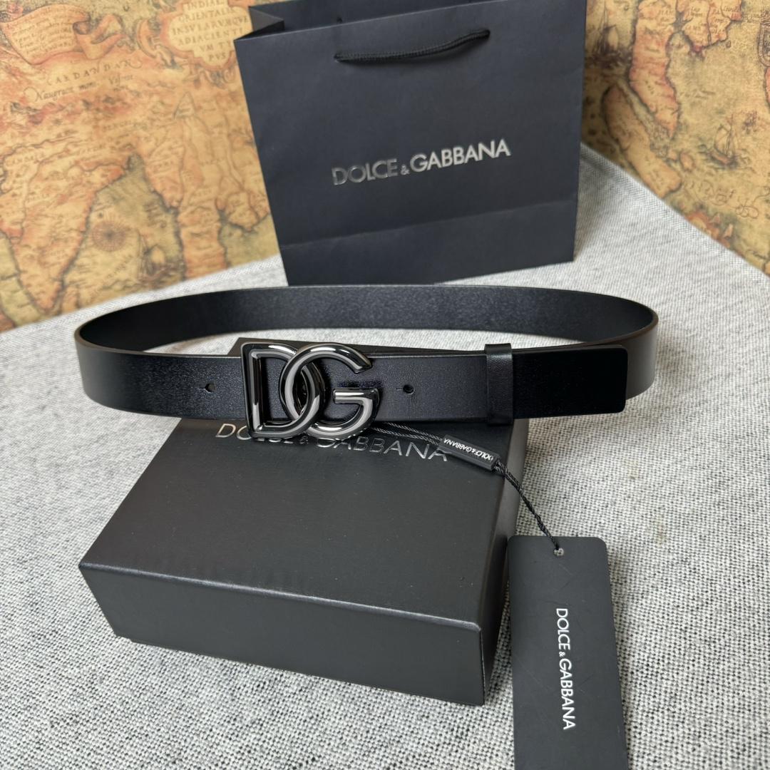 Dolce & Gabbana DG Logo-buckle Leather Belt   35mm - DopestKickz