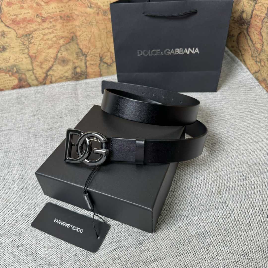 Dolce & Gabbana DG Logo-buckle Leather Belt   35mm - DopestKickz