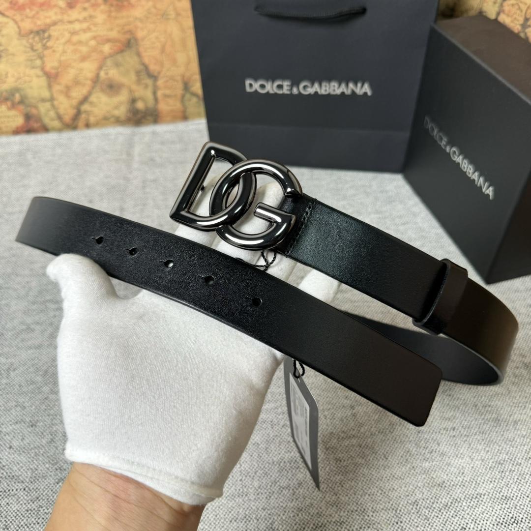 Dolce & Gabbana DG Logo-buckle Leather Belt   35mm - DopestKickz