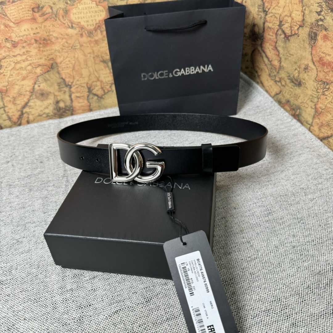 Dolce & Gabbana DG Logo-buckle Leather Belt   35mm - DopestKickz