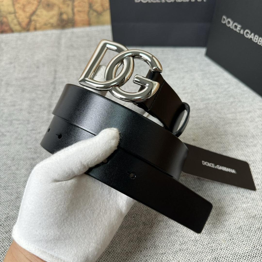 Dolce & Gabbana DG Logo-buckle Leather Belt   35mm - DopestKickz