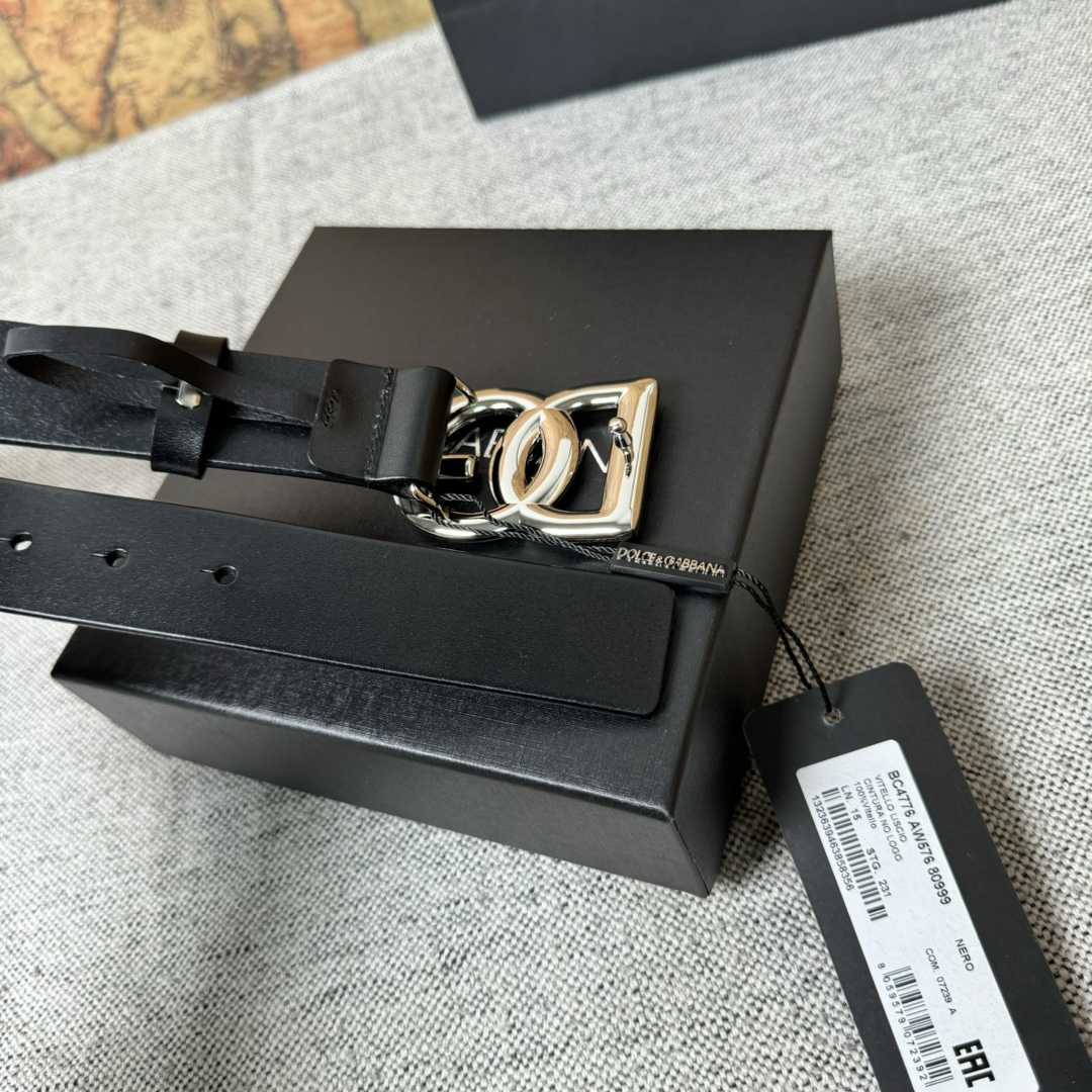 Dolce & Gabbana DG Logo-buckle Leather Belt   35mm - DopestKickz