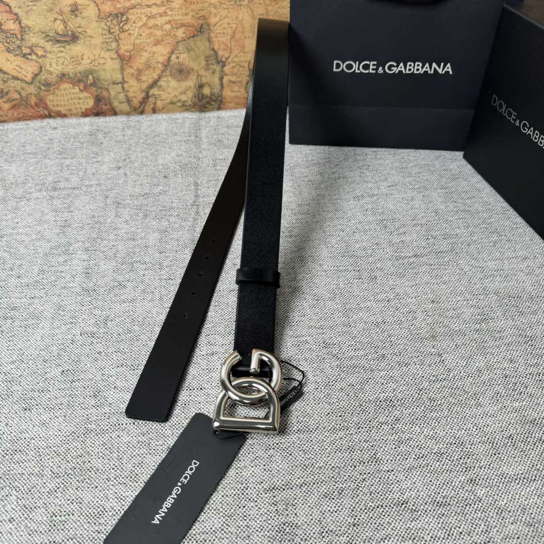 Dolce & Gabbana DG Logo-buckle Leather Belt   35mm - DopestKickz