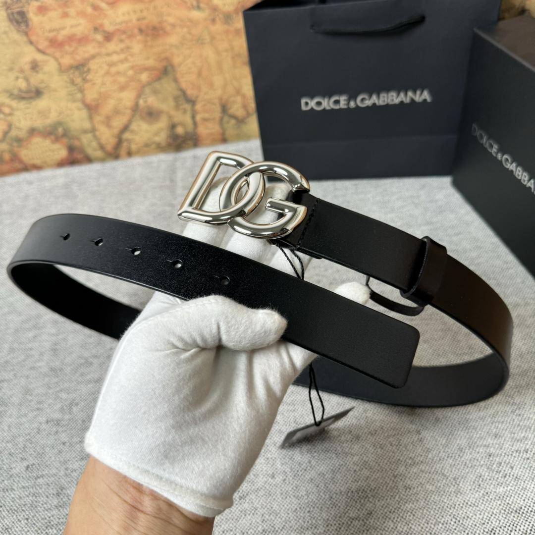 Dolce & Gabbana DG Logo-buckle Leather Belt   35mm - DopestKickz