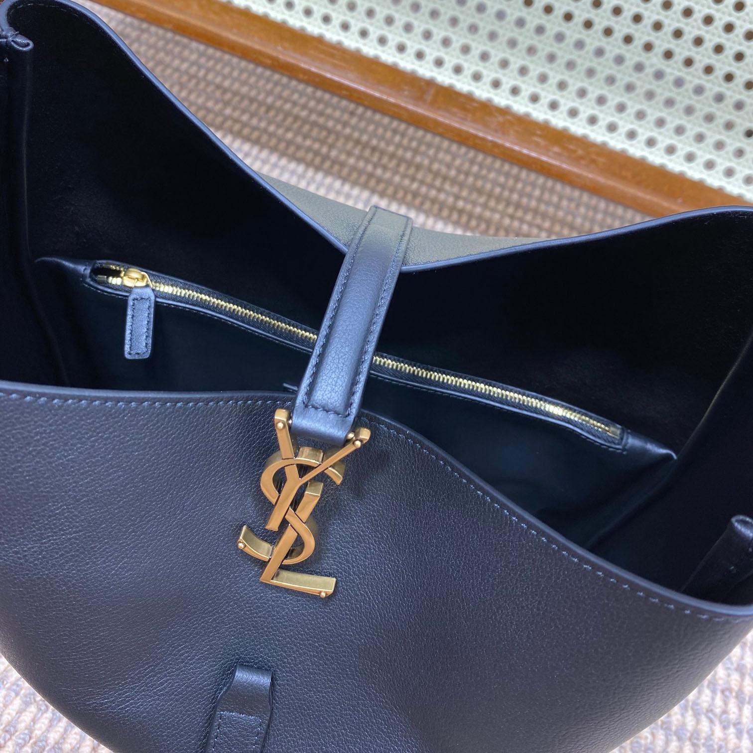 Saint Laurent Le 5 À 7 Supple Large In Smooth Leather - DopestKickz