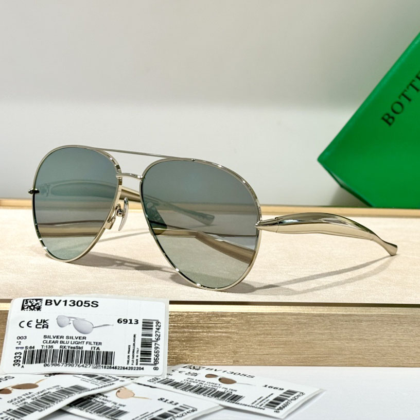 Bottega Veneta Sardine Aviator Sunglasses   BV1305S - DopestKickz