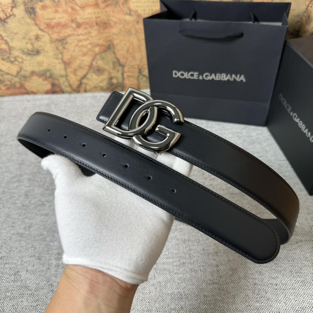 Dolce & Gabbana DG Logo-buckle Leather Belt   40mm - DopestKickz