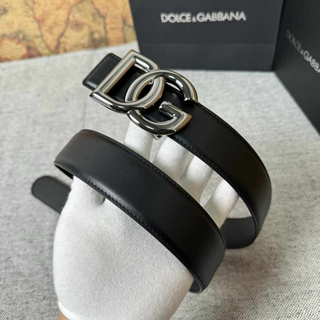 Dolce & Gabbana DG Logo-buckle Leather Belt   40mm - DopestKickz