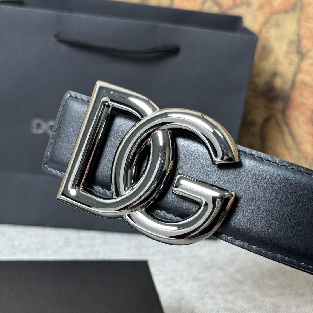 Dolce & Gabbana DG Logo-buckle Leather Belt   40mm - DopestKickz