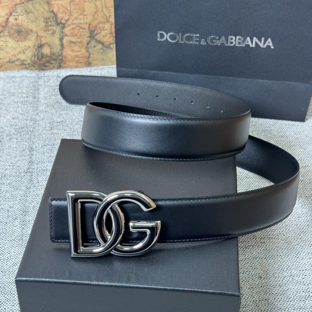 Dolce & Gabbana DG Logo-buckle Leather Belt   40mm - DopestKickz