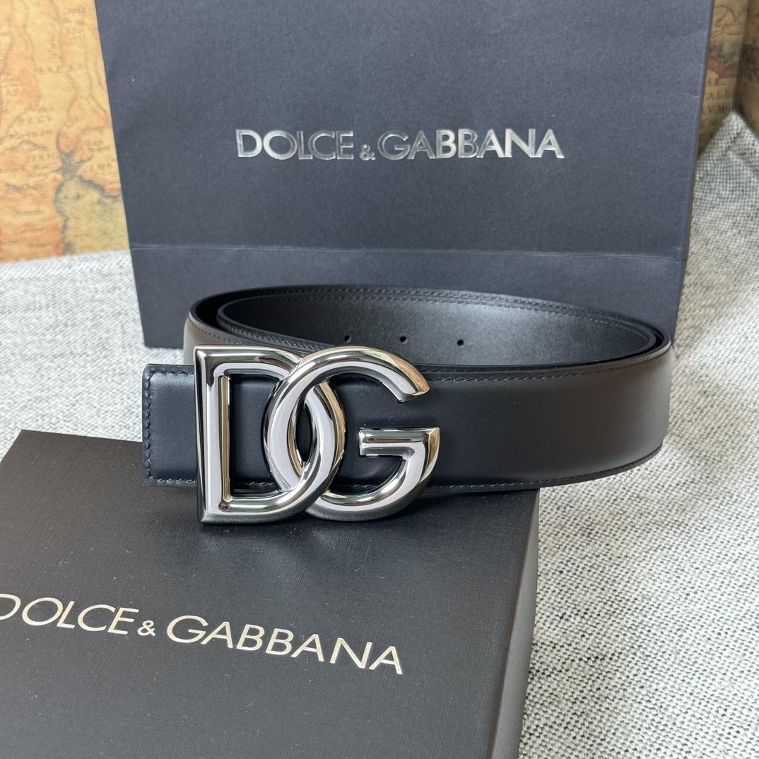 Dolce & Gabbana DG Logo-buckle Leather Belt   40mm - DopestKickz