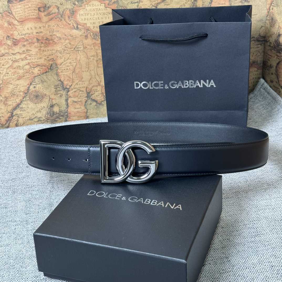 Dolce & Gabbana DG Logo-buckle Leather Belt   40mm - DopestKickz