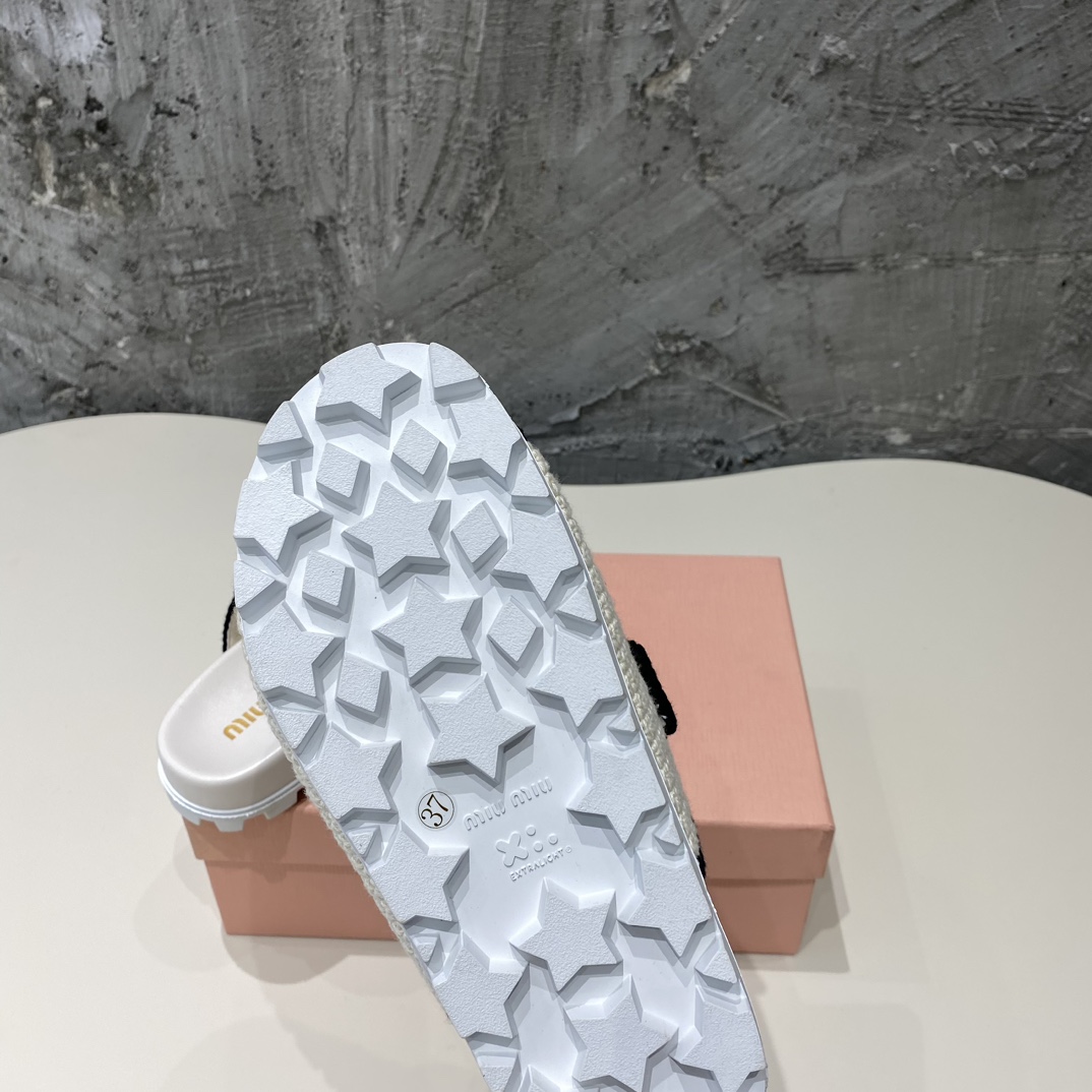 Miu Miu Crochet Knit Slides - DopestKickz