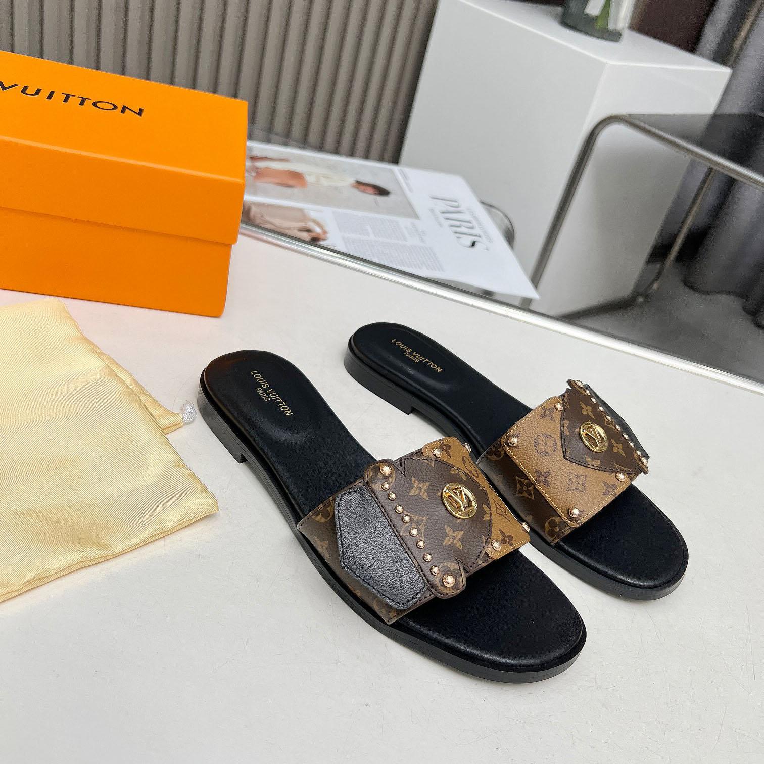 Louis Vuitton LV Frame Flat Mule   1ACXGE - DopestKickz