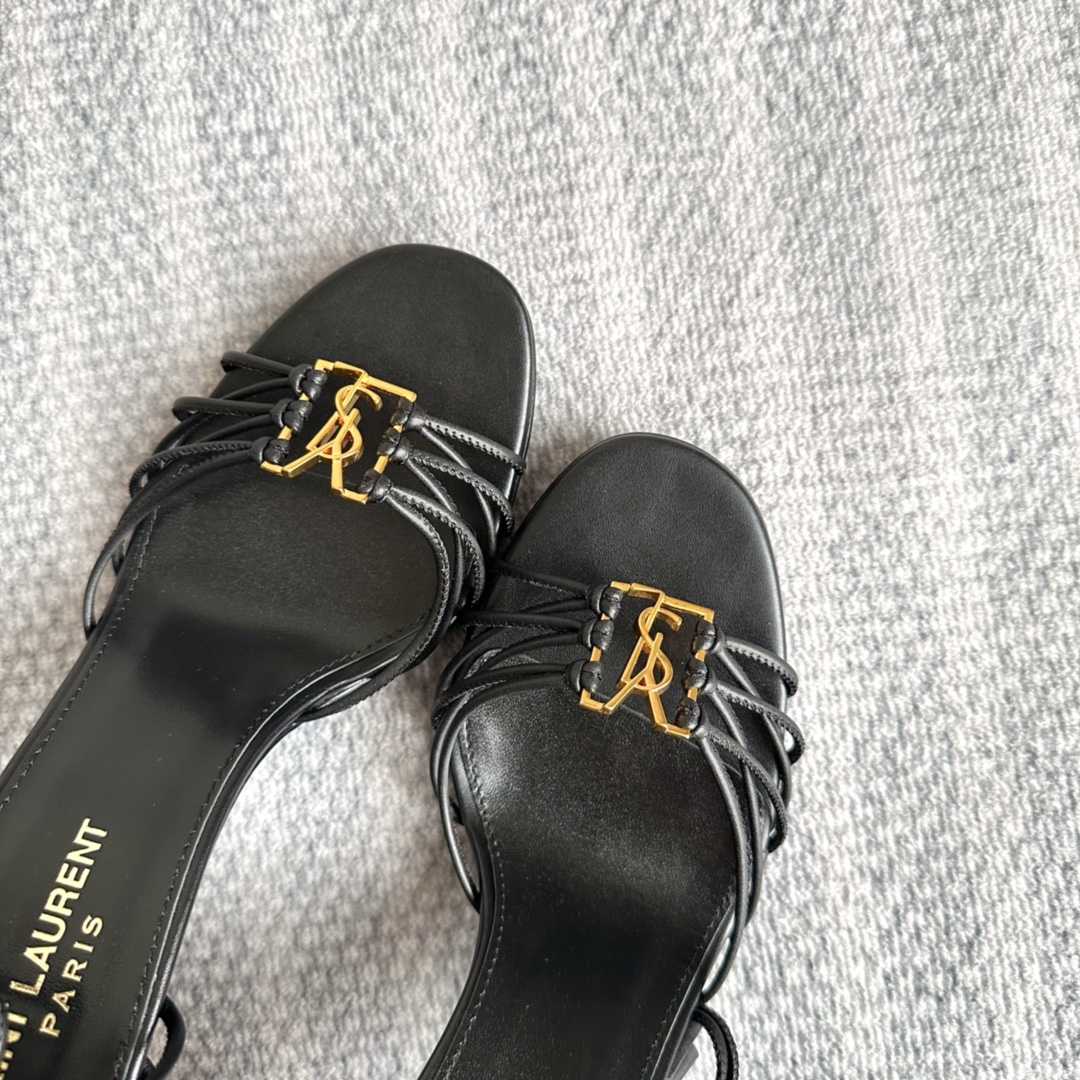 Saint Laurent Babylone Sandals In Smooth Leather - DopestKickz