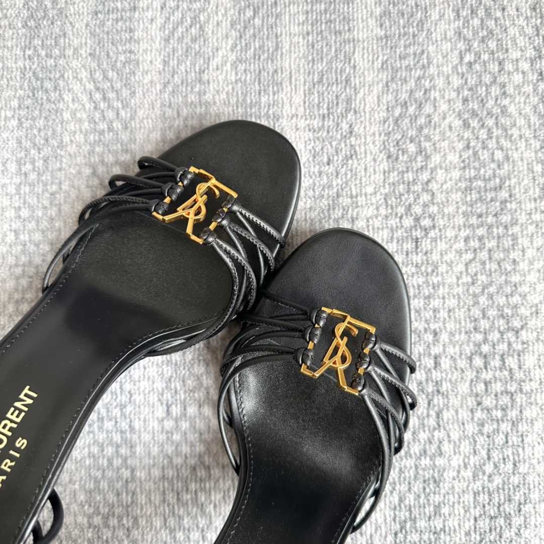 Saint Laurent Babylone Sandals In Smooth Leather - DopestKickz