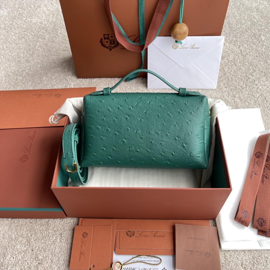 Loro Piana Extra Pocket L19 Ostrich Leather Pouch    (11-19-6.5cm) - DopestKickz