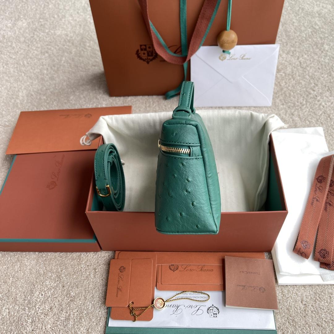 Loro Piana Extra Pocket L19 Ostrich Leather Pouch    (11-19-6.5cm) - DopestKickz