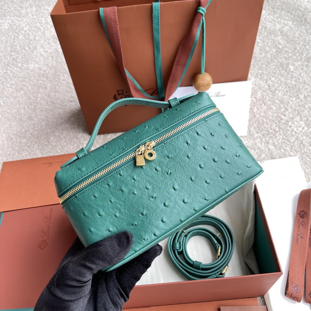 Loro Piana Extra Pocket L19 Ostrich Leather Pouch    (11-19-6.5cm) - DopestKickz