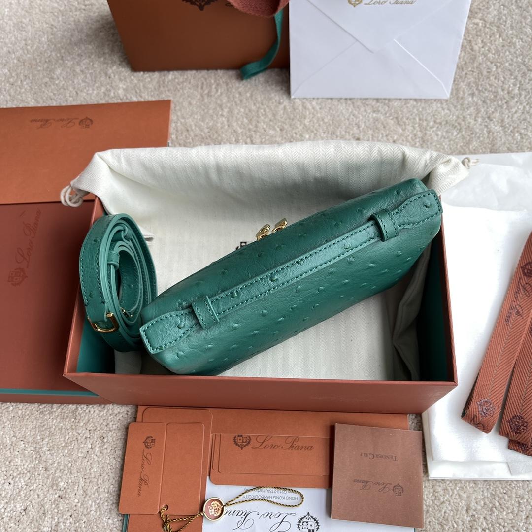 Loro Piana Extra Pocket L19 Ostrich Leather Pouch    (11-19-6.5cm) - DopestKickz