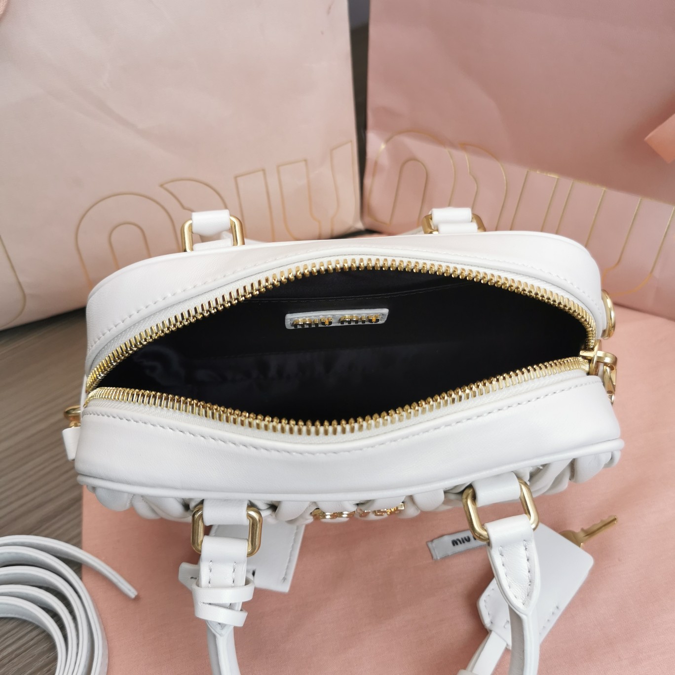 Miu Miu Arcadie Matelassé Nappa Leather Mini-bag - DopestKickz