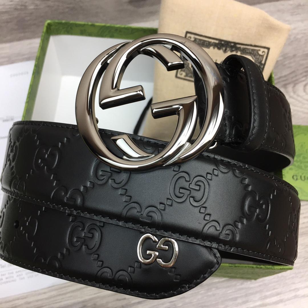 Gucci Leather Belt  40mm - DopestKickz