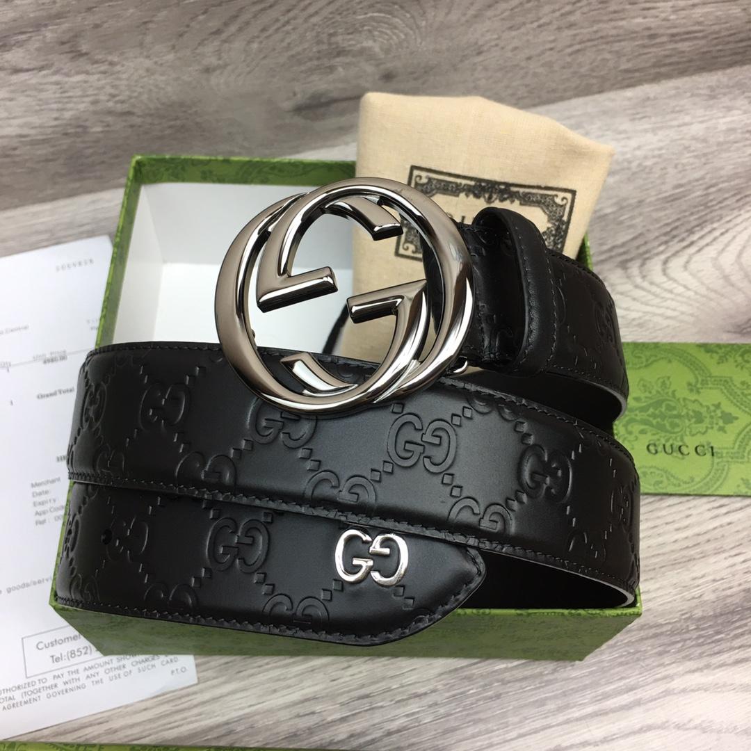 Gucci Leather Belt  40mm - DopestKickz