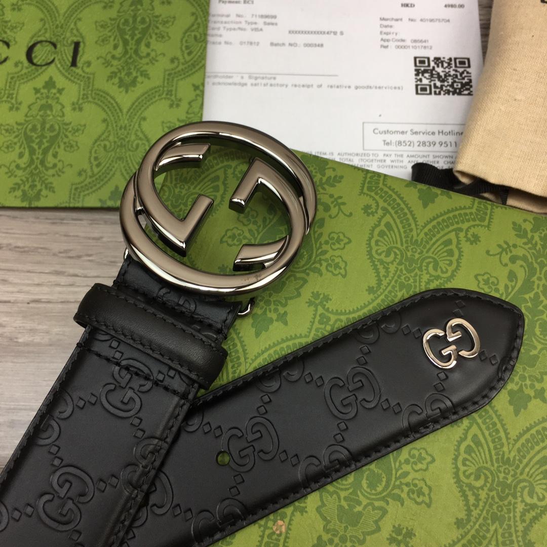 Gucci Leather Belt  40mm - DopestKickz