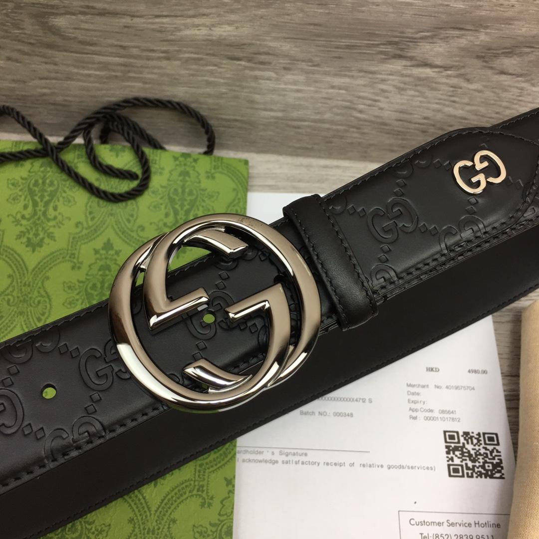Gucci Leather Belt  40mm - DopestKickz