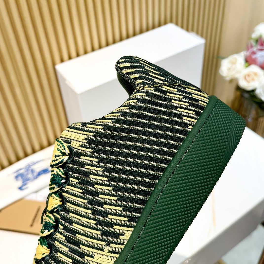 Burberry Check Knit Box Sneakers - DopestKickz